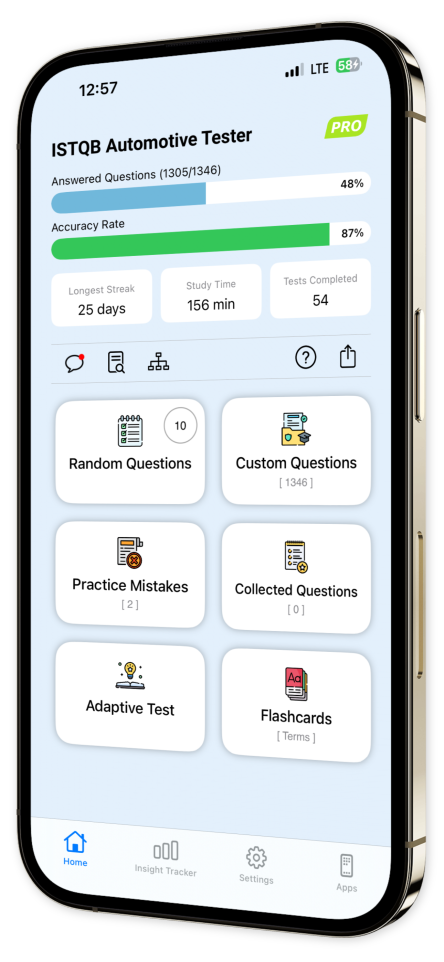 ISTQB Automotive Tester app screenshot two